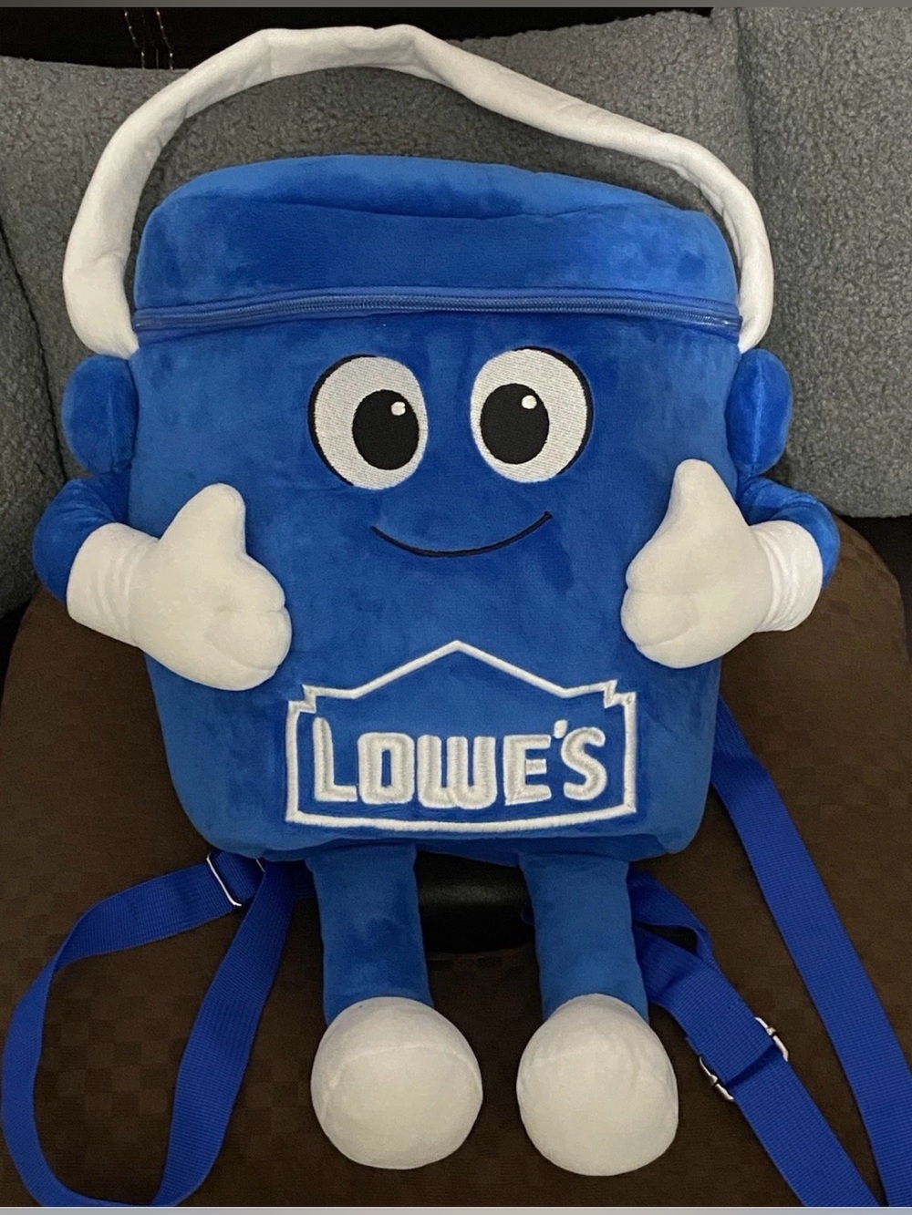 Lowe's Big Blue Bucket Plush Backpack LIMITED - Sold Out Brand New w/Tags
